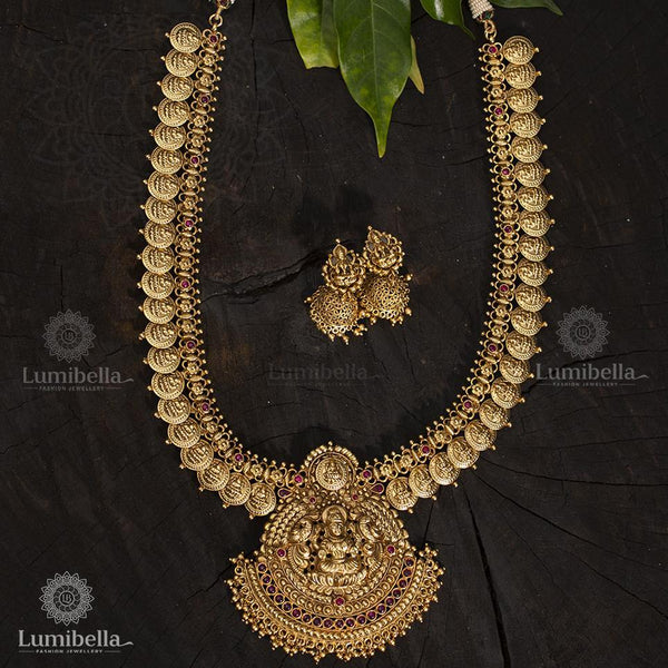 Ruby Temple Nakshi Long Haram - LumibellaFashion