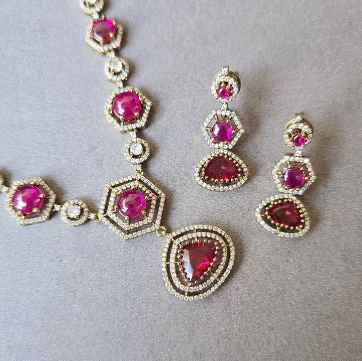 Ruby Victorian Diamond Necklaces