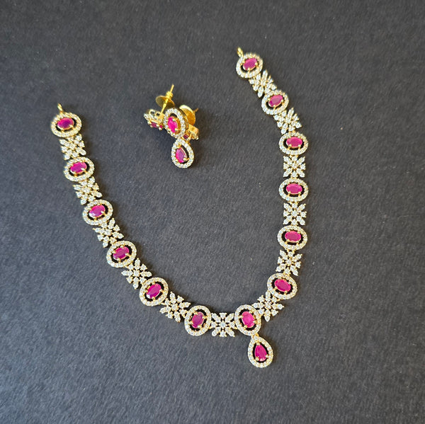 Ruby Zircon Necklace