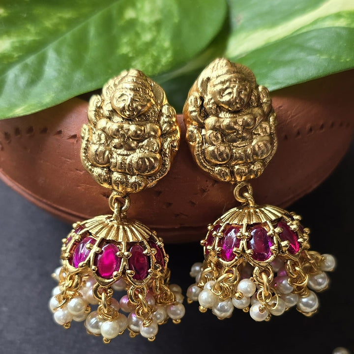 Ruby jhumkas