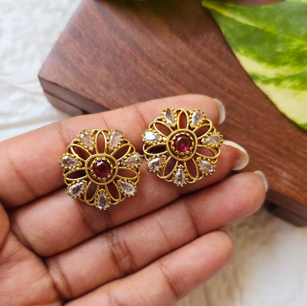 Ruby stone studs
