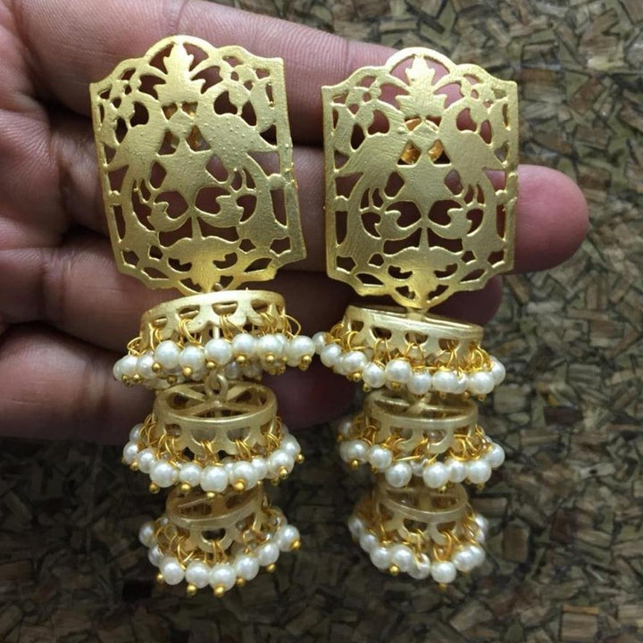 Matte Style Designer Jhumki - LumibellaFashion