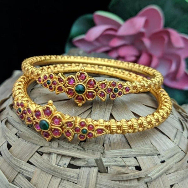 Matte Style Gorgeous Kada Bangles - LumibellaFashion