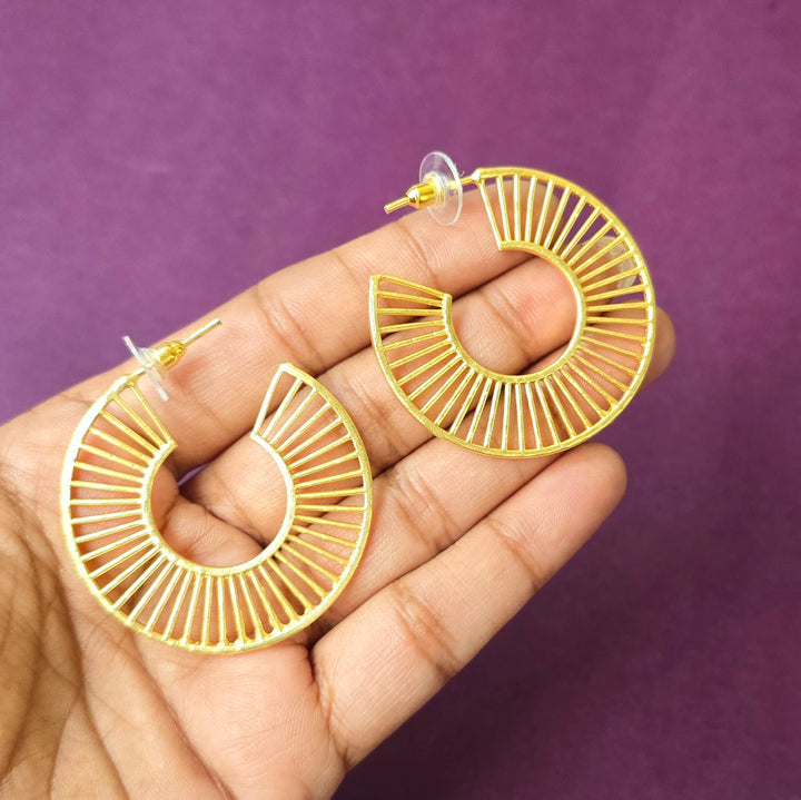 Statement round hoop earrings