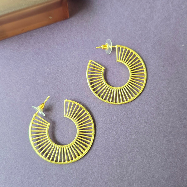 Statement round hoop earrings