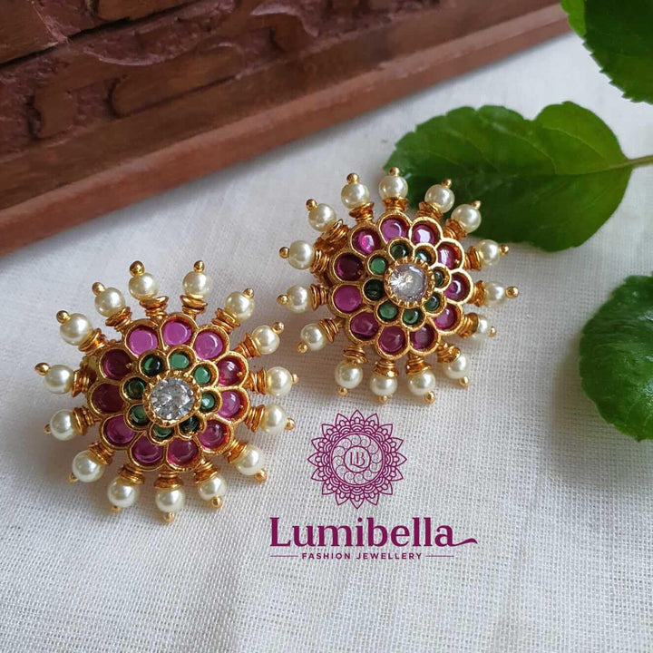 Round Kempu Earrings - LumibellaFashion