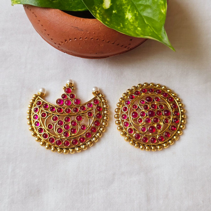 Ruby Surya Chandra Hair Ornaments