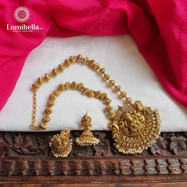 Temple Golden Bead Neckset