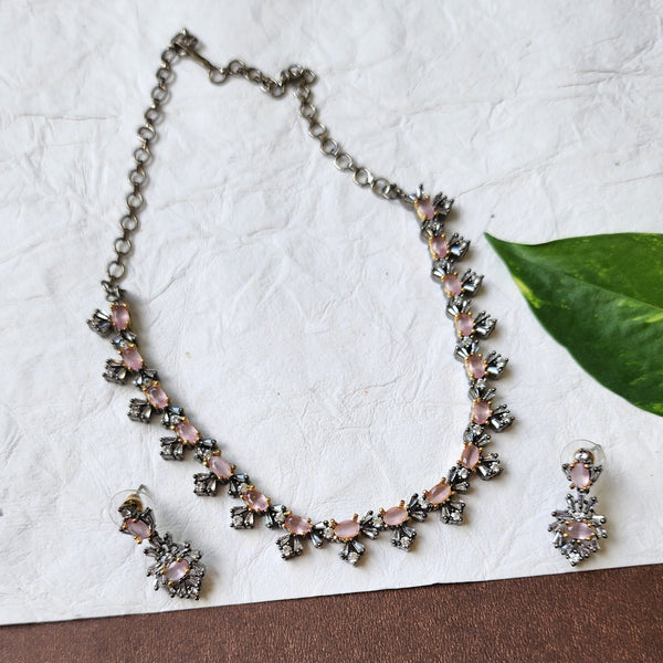 Pastel Pink Victorian Polish Necklace 