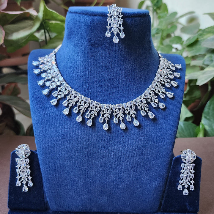 White Zircon Bridal Neckset