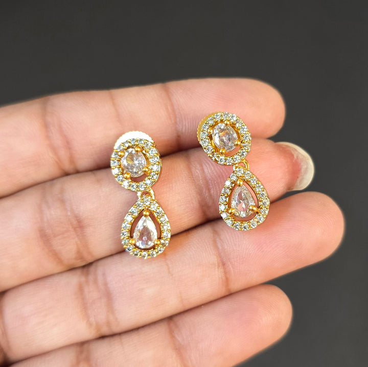 White Zircon Studs