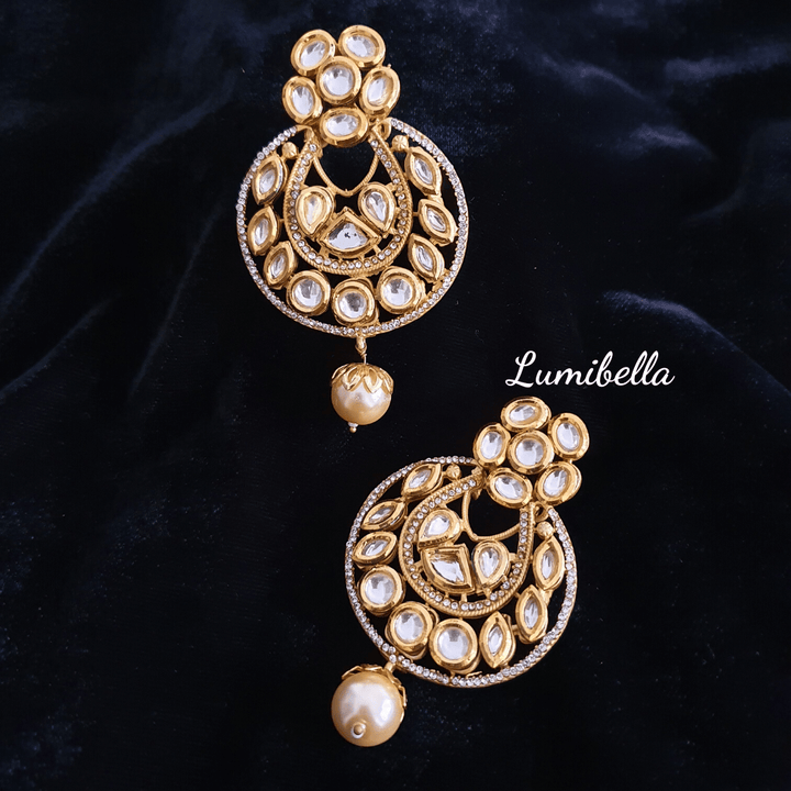 kundan chandbali earrings