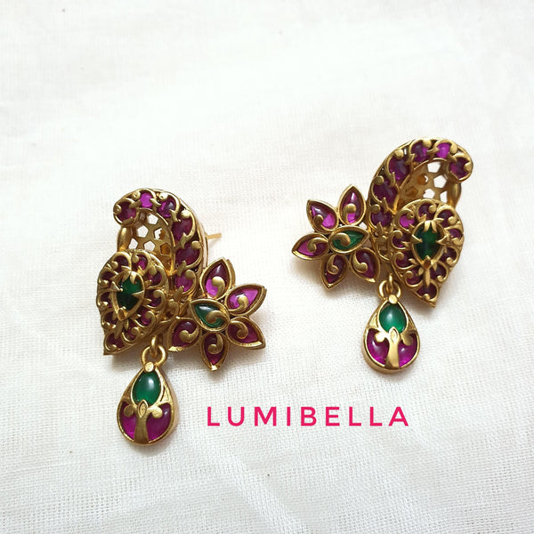 peacock kemp earrings