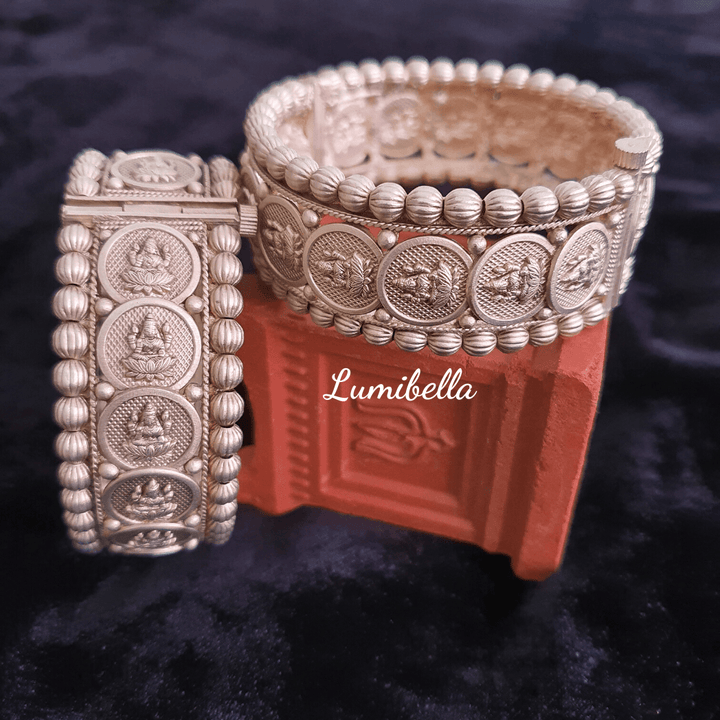 temple silver style bangles