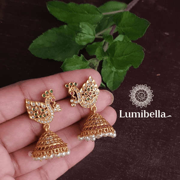 peacock jhumki