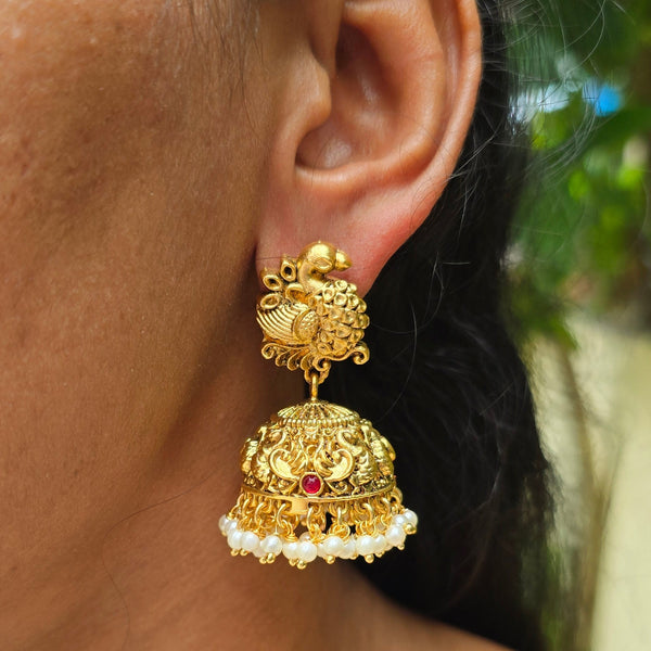 peacock jhumka