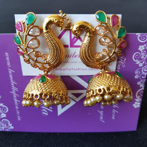 Antique style jumki earrings