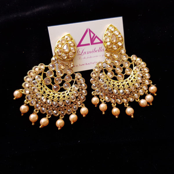 Designer Style Chandbali Earrings - LumibellaFashion