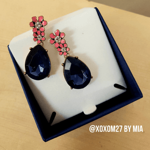 blue stone fashion earrings