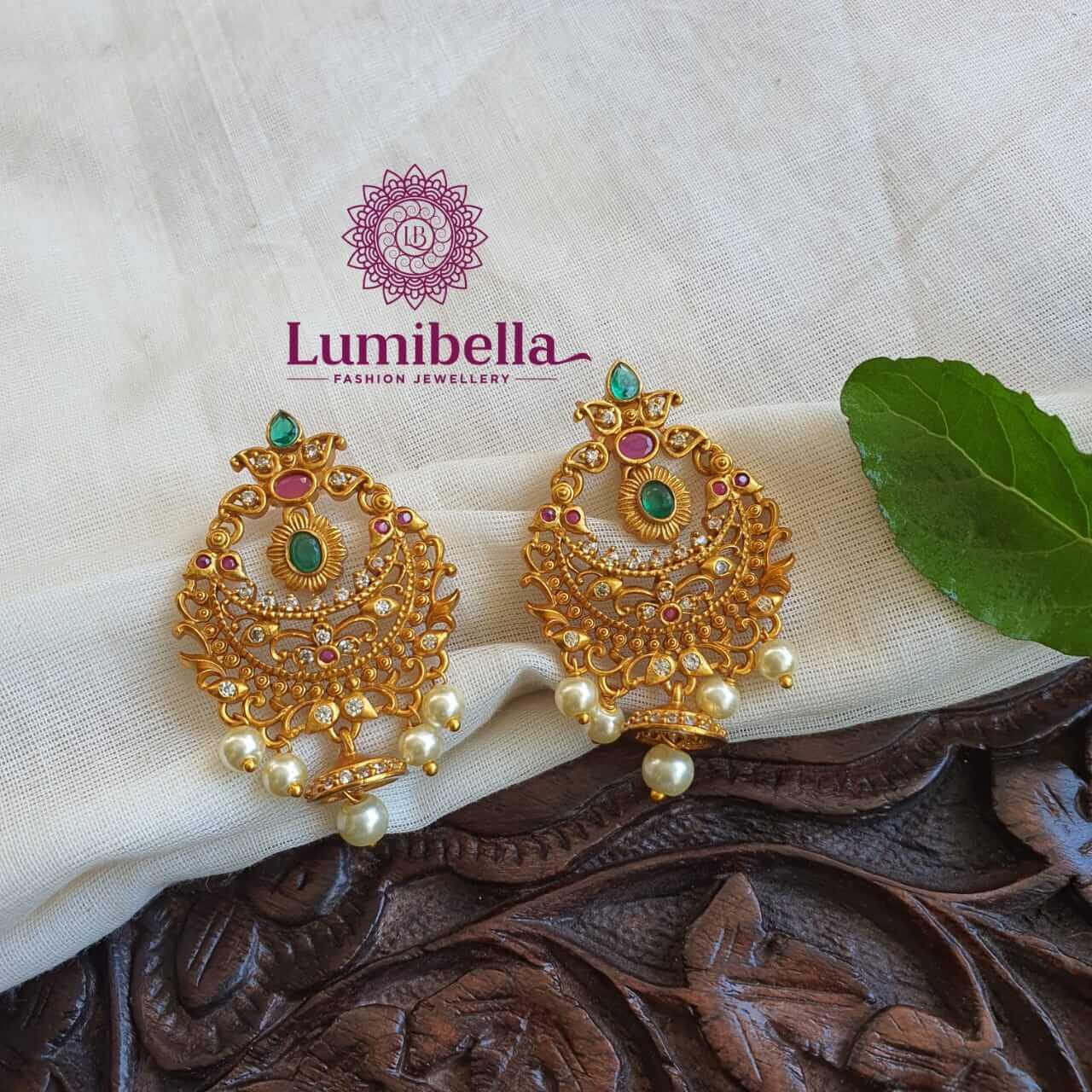 Bali Earrings With White Pearls 