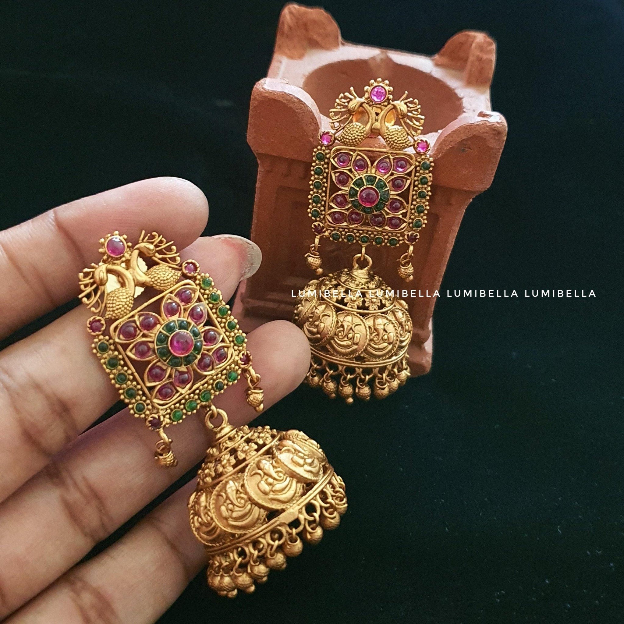 Ganesh Jhumki Earrings 