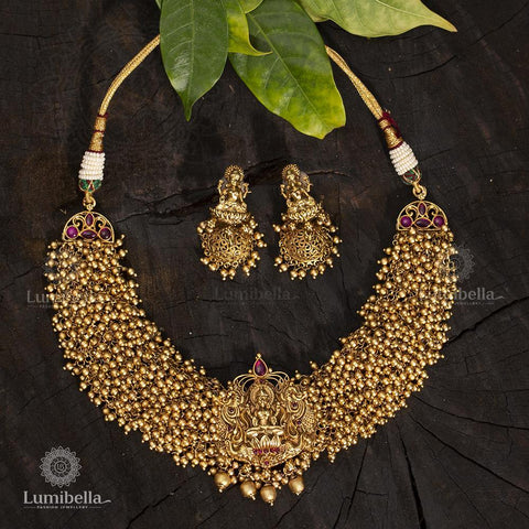 Golden Beads Nakshi Set