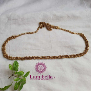 golden beads hip chain