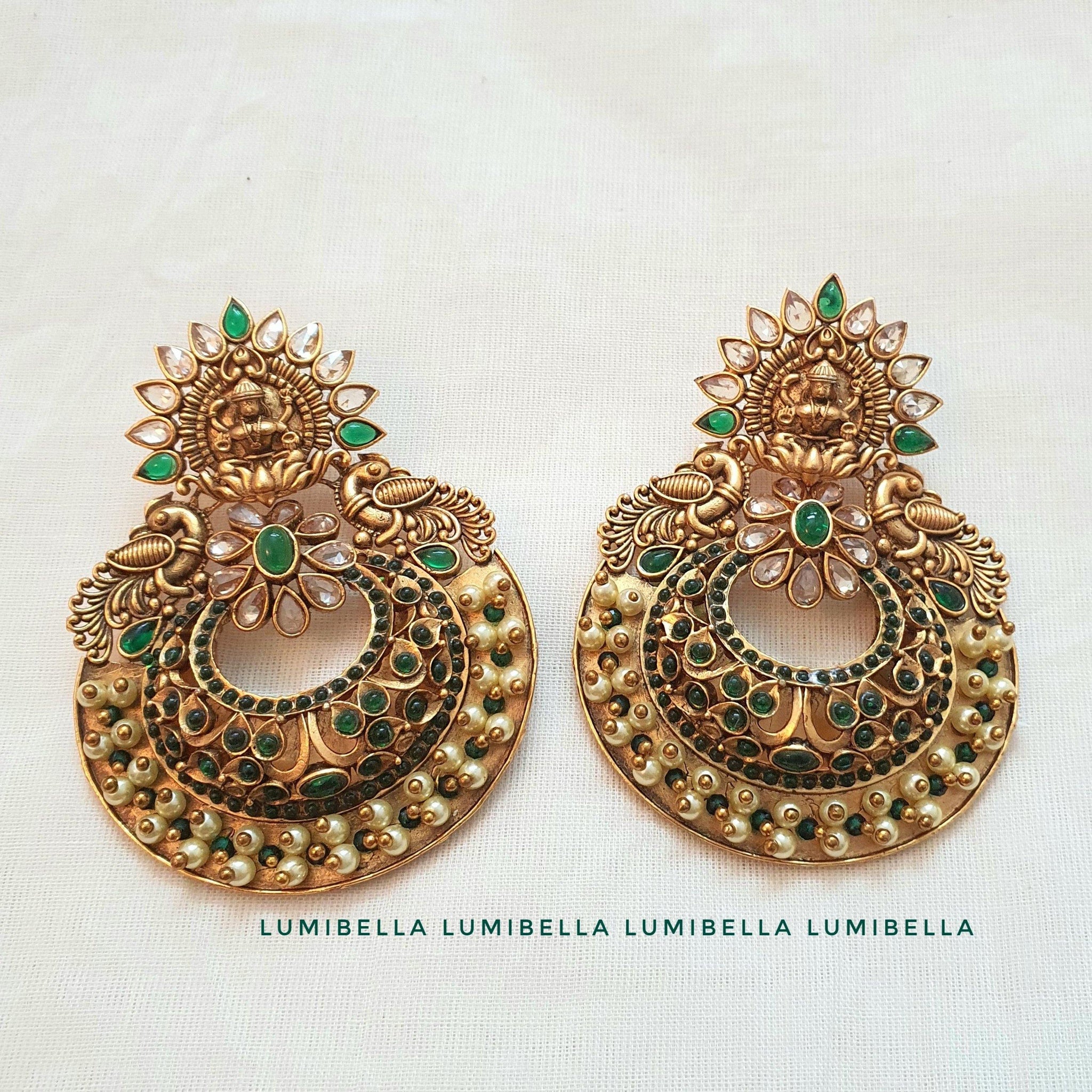 Lakshmi temple earrings 