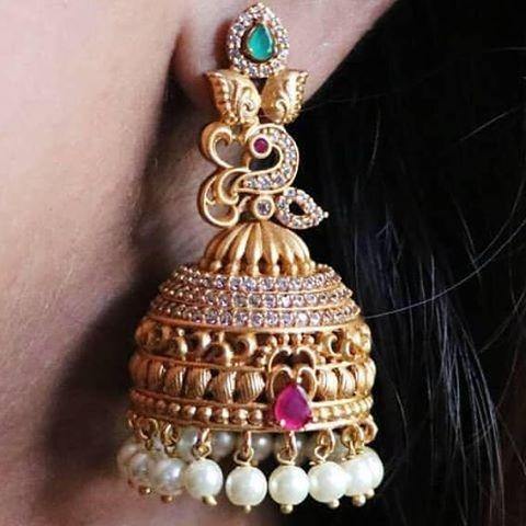 Elegant Antique Jhumki Earring - LumibellaFashion