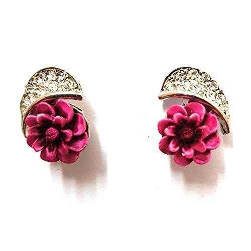 Lumibella Floral Style Ad Stud Earrings for women - LumibellaFashion