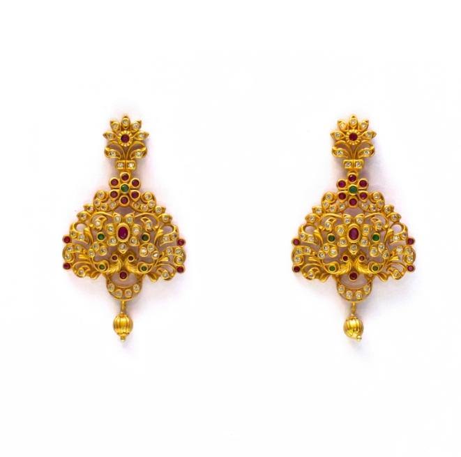 Matte Gold Finish Elegant Earrings for Woman - LumibellaFashion