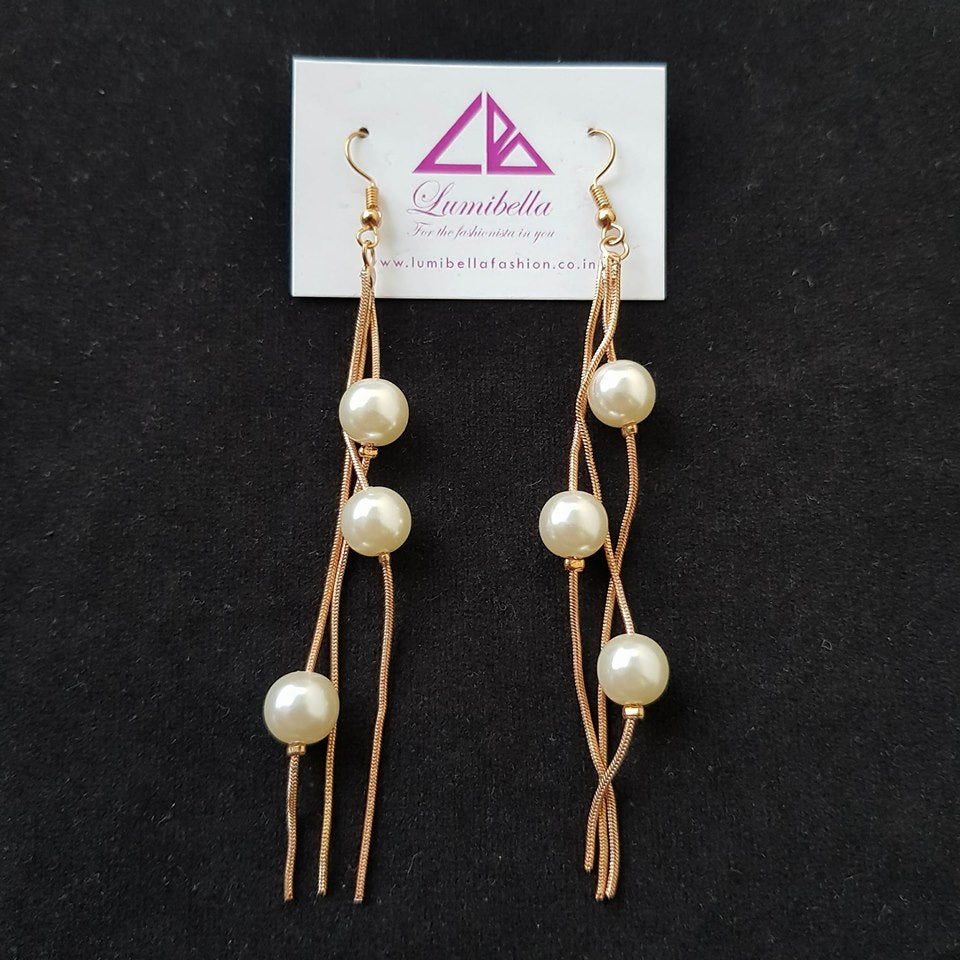 Three Pearl fashion earrings