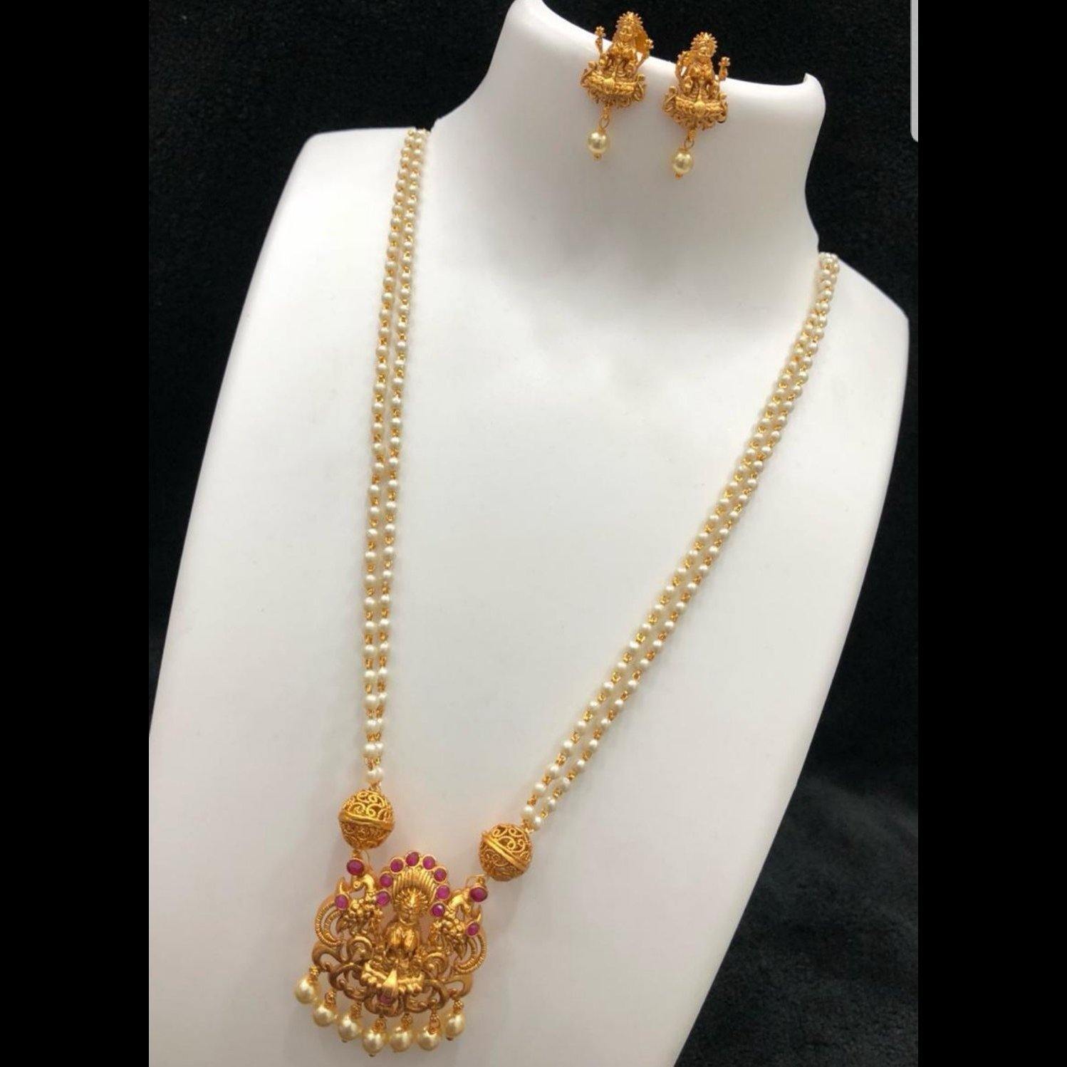 Pearl style temple neckset - LumibellaFashion