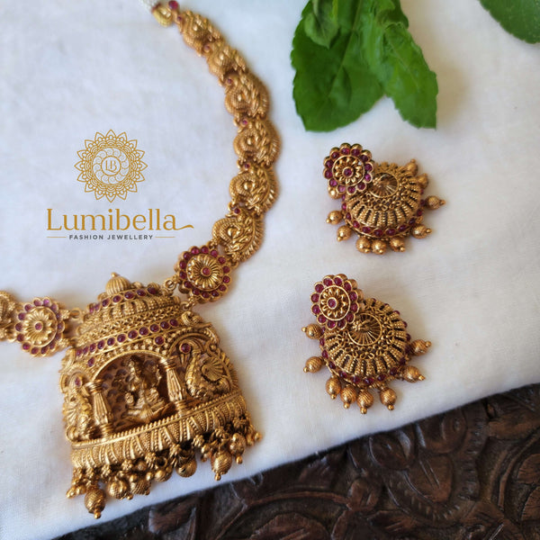 Temple jewelry with Mandapam and combo Earrings