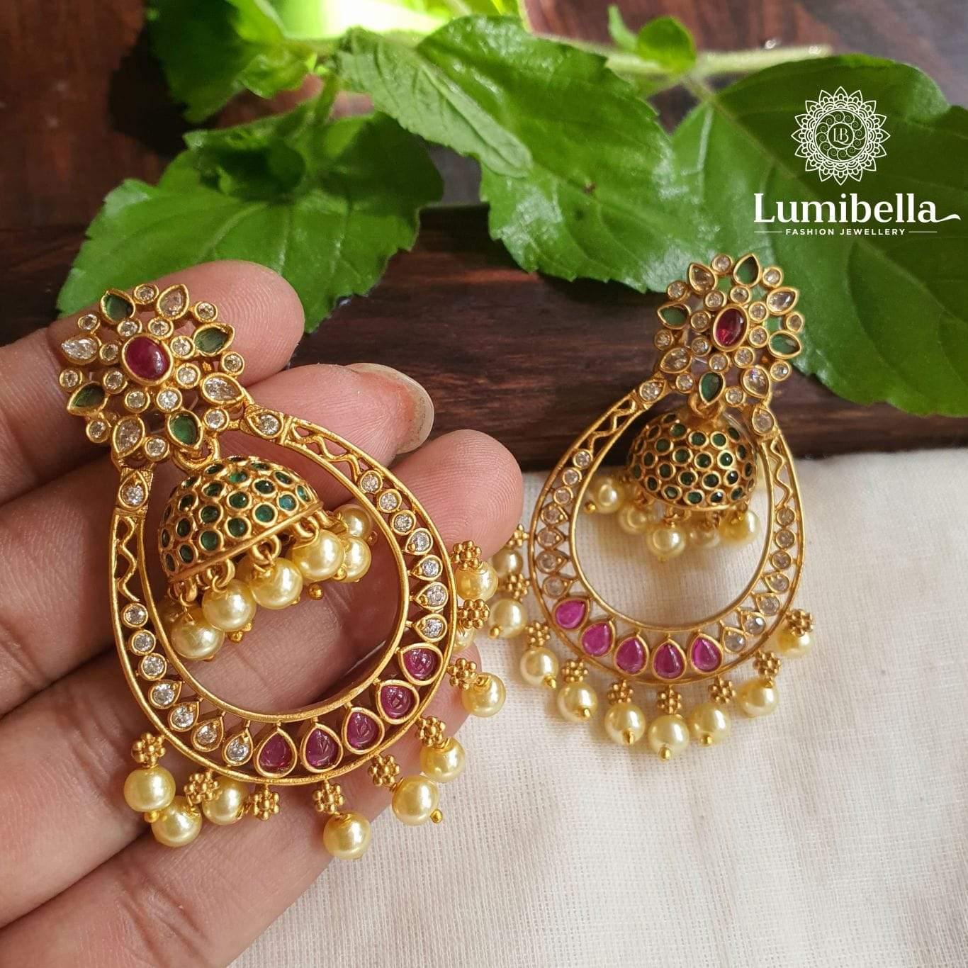 Gold Chandbali earrings | Fashionworldhub