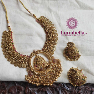 Golden Beads Mahalakshmi Haram