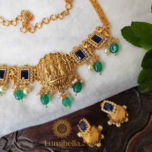 Ramparivar Pearl Necklace Blue