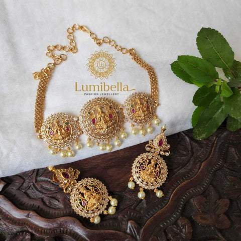 Lakshmi Devi Short Necklace Design