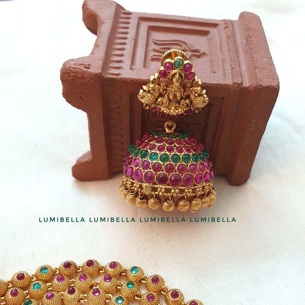 Jhumka temple earrings