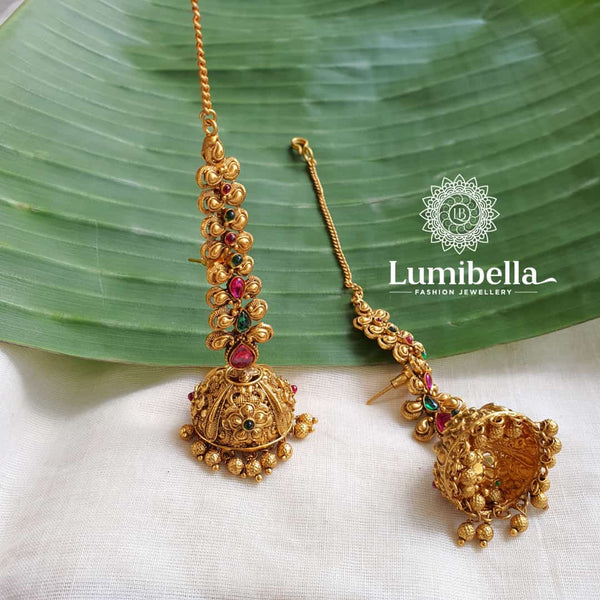 Matte Jhumkas With Chain