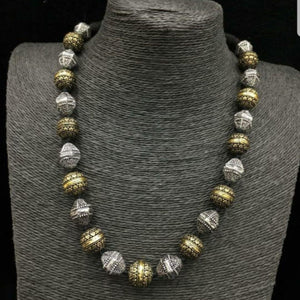 Gold and Silver Bead style Neckset - LumibellaFashion