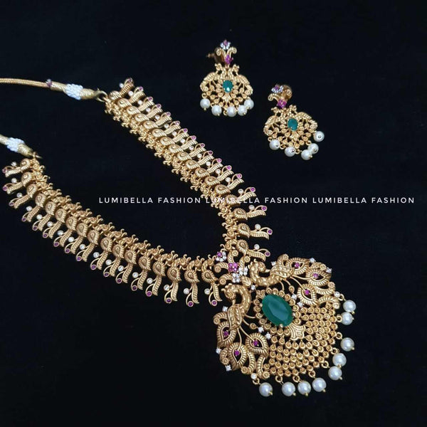Matte Style Bridal Necklace - LumibellaFashion