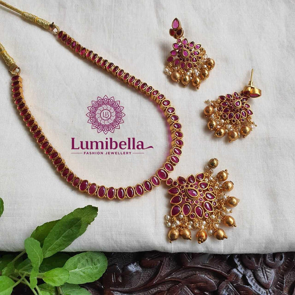 Antique Jewellery With Kemp Embellishment - LumibellaFashion