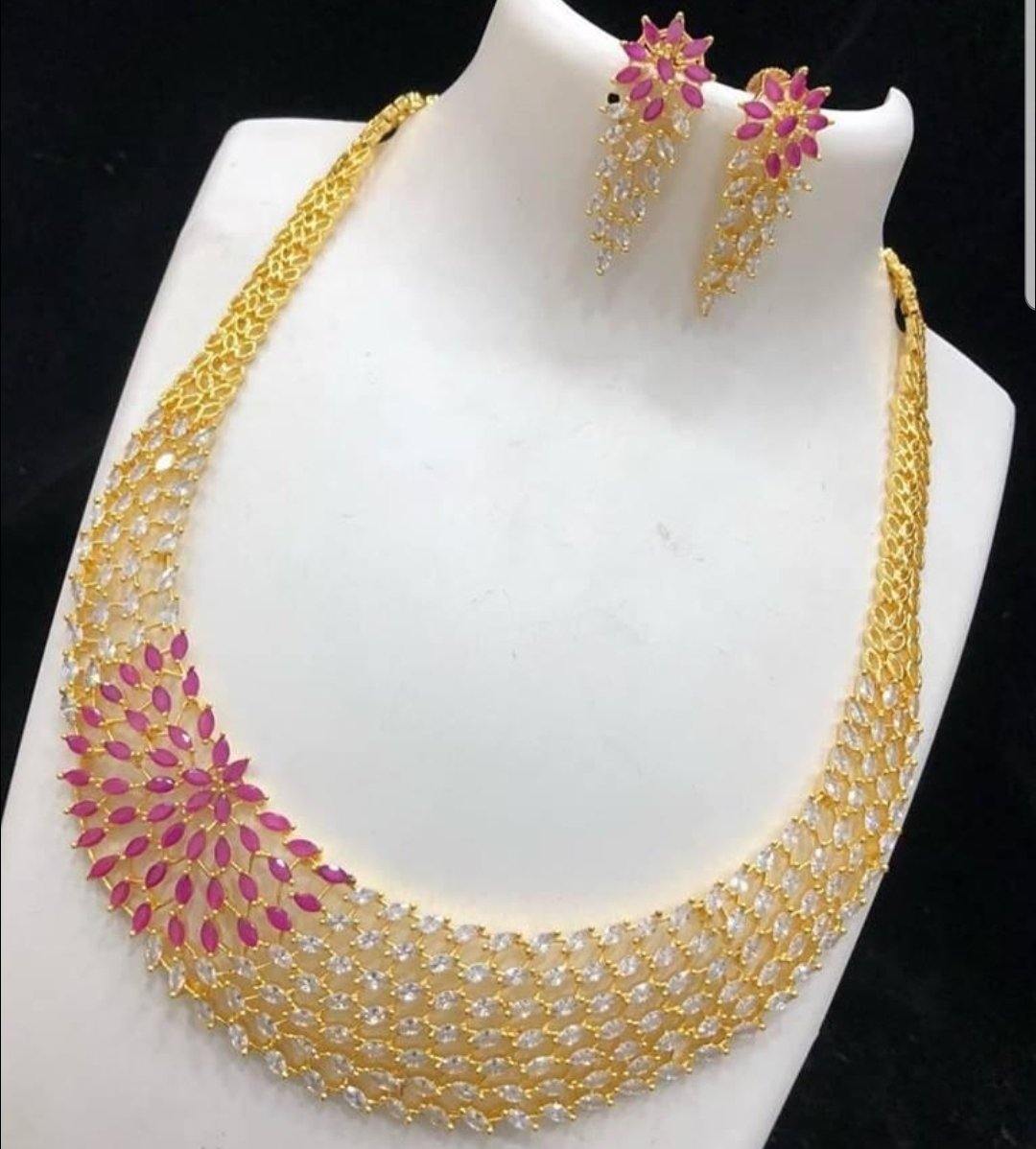 Long American Diamond Studded  Necklace - LumibellaFashion
