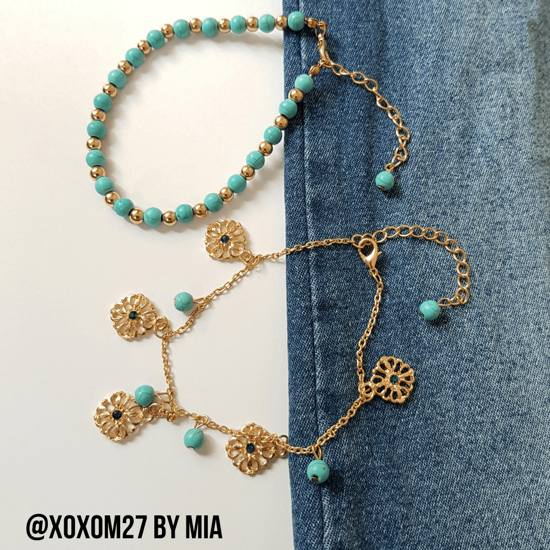 Turquoise blue Boho bracelet