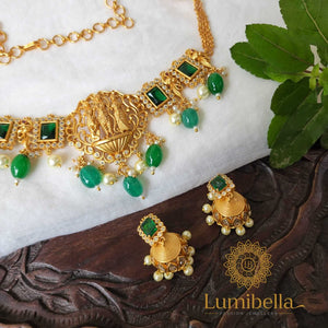 Ramparivar Pearl Necklace Green