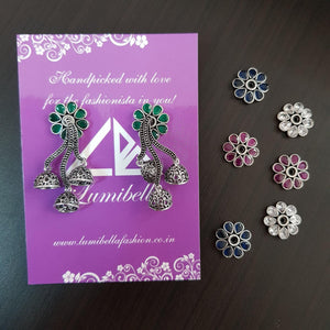 Oxidised gorgeous multi stud earrings - LumibellaFashion