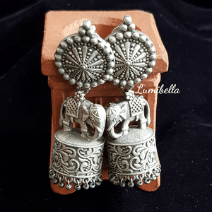 silver lookalike jhumki