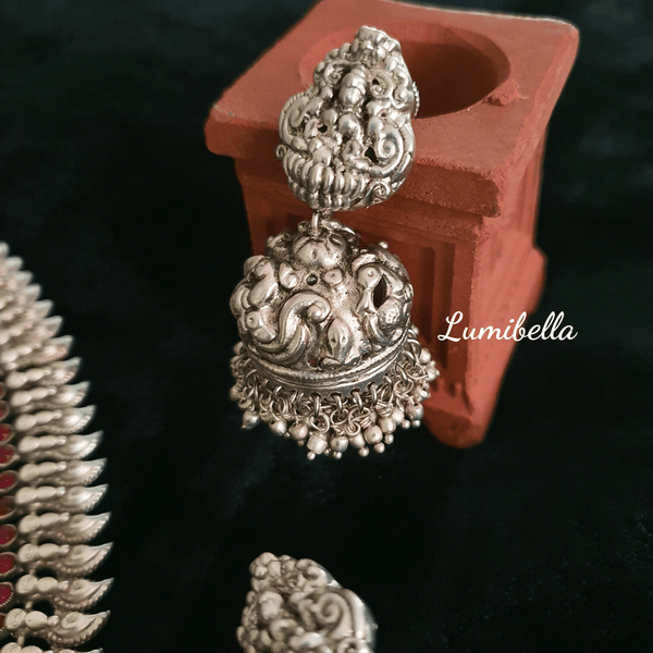 jhumka silver earrings